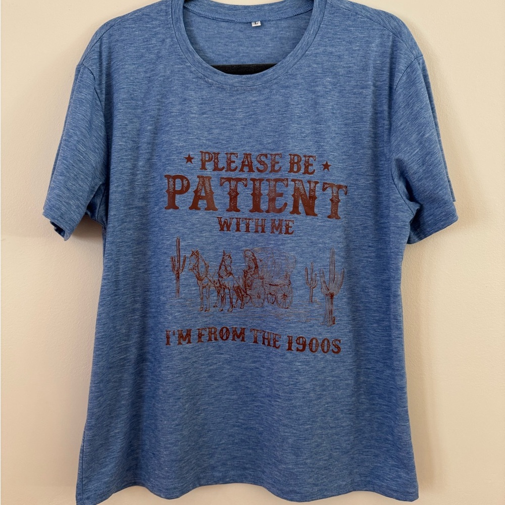 Blue Graphic T-Shirt Size L